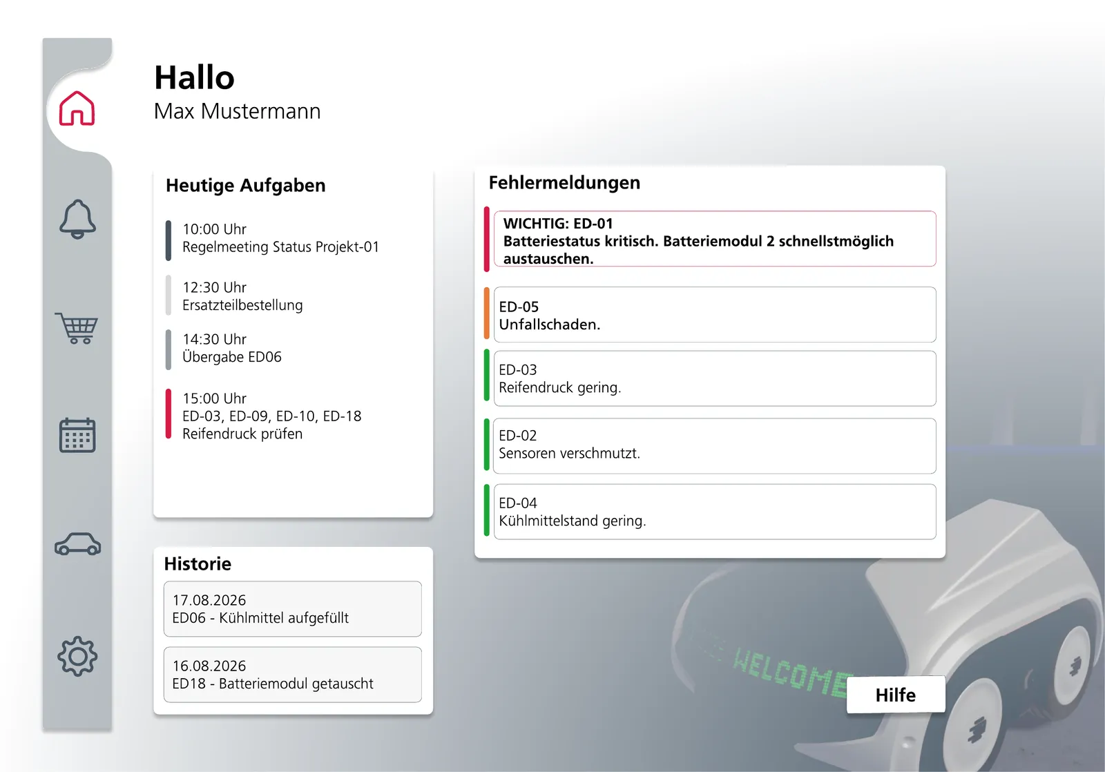 Figma-Entwurf: Startseite